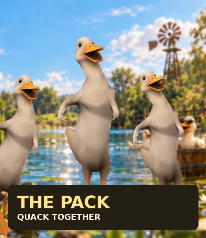 Three ducks partying beside a pond